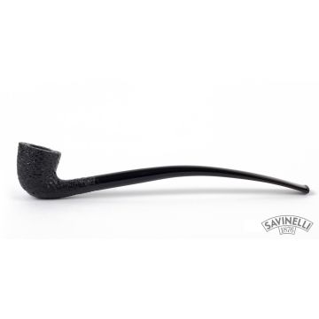 PIPA SAVINELLI CHURCHWARDEN 921 DUBLIN CURVA RUSTICATA NERA P124ZM-921