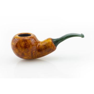 PIPA CHACOM REVERSE CALABASH LISCIA ARANCIONE LUCIDA BOCCHINO VERDE A816B