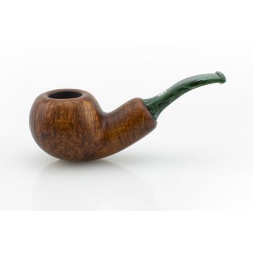 PIPA CHACOM REVERSE CALABASH LISCIA MARRONE OPACO BOCCHINO VERDE A815B