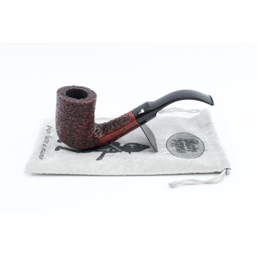 PIPA MASTRO GEPPETTO BILLIARD CURVA MARRONE SCURO RUSTICATA PMGR012 PMGR012