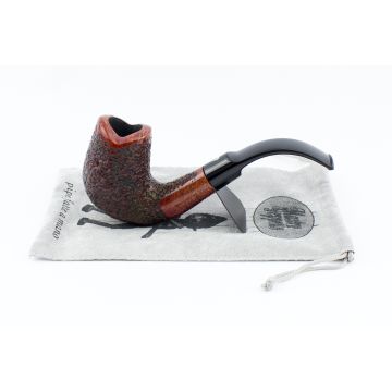 PIPA MASTRO GEPPETTO BILLIARD CURVA MARRONE SCURO RUSTICATA PMGR014 PMGR014