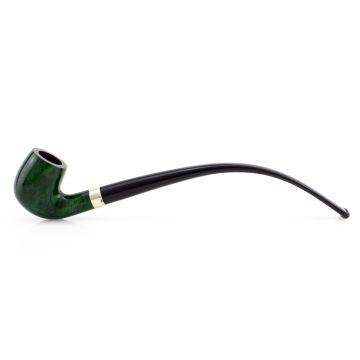 PIPA MYWAY THE AVID READER CHURCHWARDEN BENT BILLIARD LISCIA VERDE 