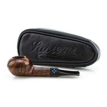 PIPA SASIENI 4 DOT WALNUT POLISHED PASY25-SA4DOTWP-09 SQUAT BULLDOG PASY25-SA4DOTWP-09-SQUATBIL