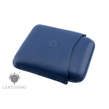 PORTASIGARI ASTUCCIO TOSCANELLO CARTUJANO PER QUATTRO AMMEZZATI TOSCANI IN PELLE SAFFIANO BLU CJ4AT-PSBL