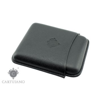 PORTASIGARI ASTUCCIO TOSCANELLO CARTUJANO PER QUATTRO AMMEZZATI TOSCANI IN PELLE SAFFIANO NERO CJ4AT-PSNE