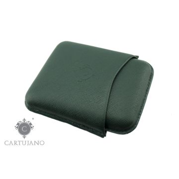 PORTASIGARI ASTUCCIO TOSCANELLO CARTUJANO PER QUATTRO AMMEZZATI TOSCANI IN PELLE SAFFIANO VERDE CJ4AT-PSVE