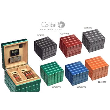 SCATOLA HUMIDOR PORTASIGARI COLIBRI HERITAGE CUBE QZ400T