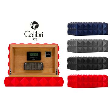 SCATOLA HUMIDOR UMIDIFICATORE DA TAVOLO COLIBRI QUASAR PER 40-45 SIGARI QZ250T