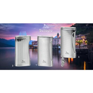 ACCENDINO LUBINSKI BELLAGIO PER SIGARI TRE FIAMME JET ANTIVENTO WB513
