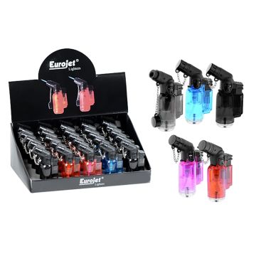 ACCENDINO ACCENDISIGARO SHISHA NARGHILE' EUROJET  1 FIAMMA JET ANTIVENTO TRASPARENTE WWJC20