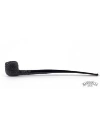 PIPA SAVINELLI CHURCHWARDEN 901 OVALINA DRITTA RUSTICATA NERA P124ZM-901
