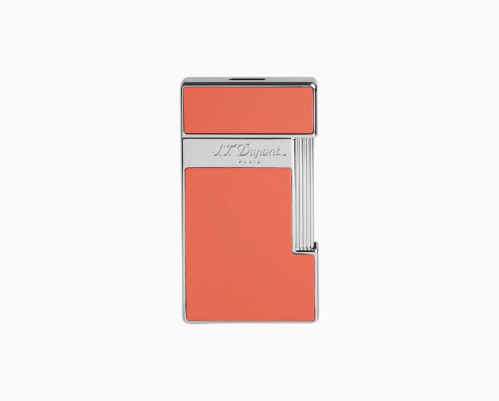 S.T. DUPONT SLIMMY BRIGHT CORAL CHROME LIGHTER 028006