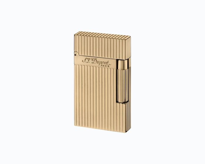 S.T. DUPONT LIGNE 2 VERTICAL LINES YELLOW GOLD LIGHTER 016827