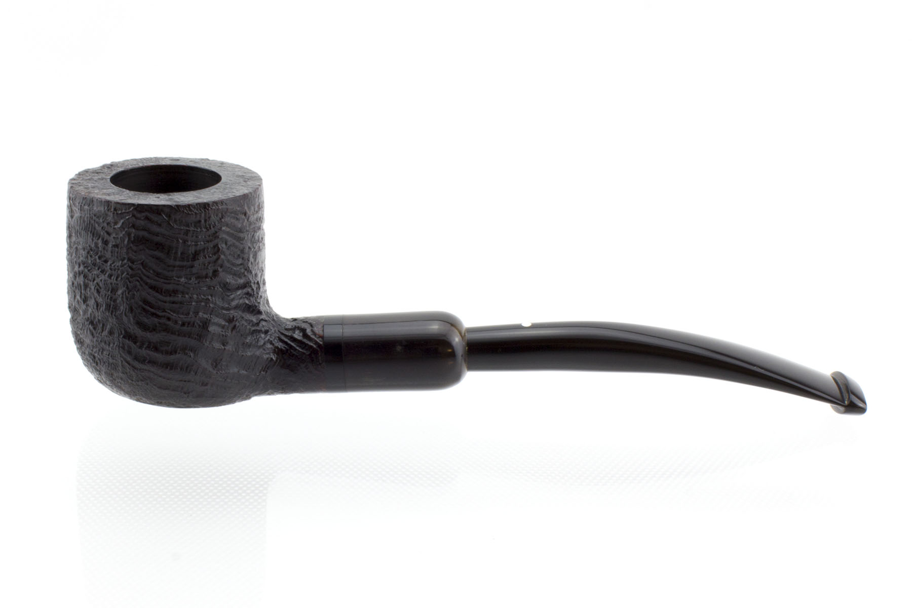 PIPA DUNHILL SHELL BRIAR 5406 GR5 POT SEMICURVA NERA SABBIATA DPS5406-01 DPS5406-01