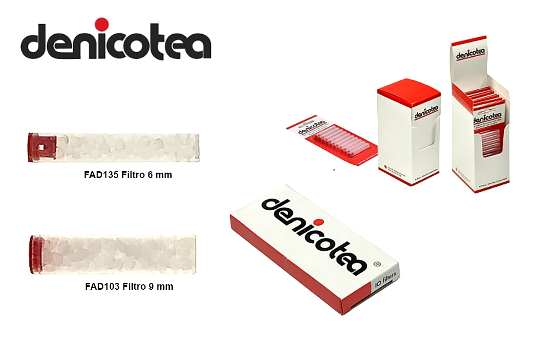 FILTRI PIPA SIGARETTA E BOCCHINI DENICOTEA CRISTALLI ATTIVI 6/9 MM FAD103-FAD135