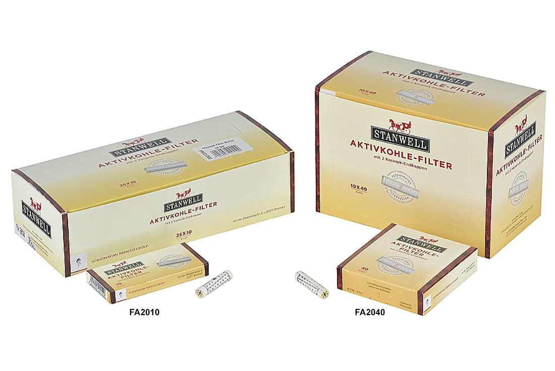 STANWELL 9 MM ACTIVATED CHARCOAL FILTERS FA2010-FA2040