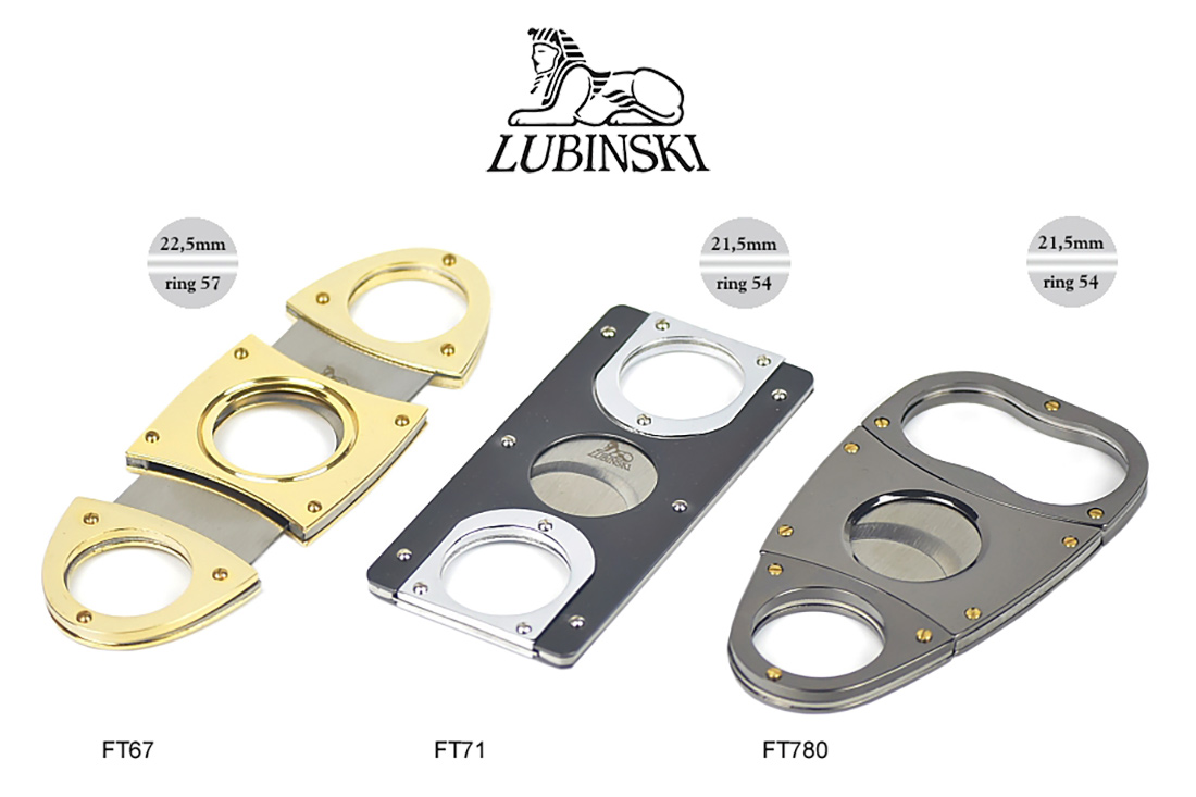 LUBINSKI DOUBLE GUILLOTINE CIGAR CUTTER FT67-FT71-FT780 FT67-FT71-FT780
