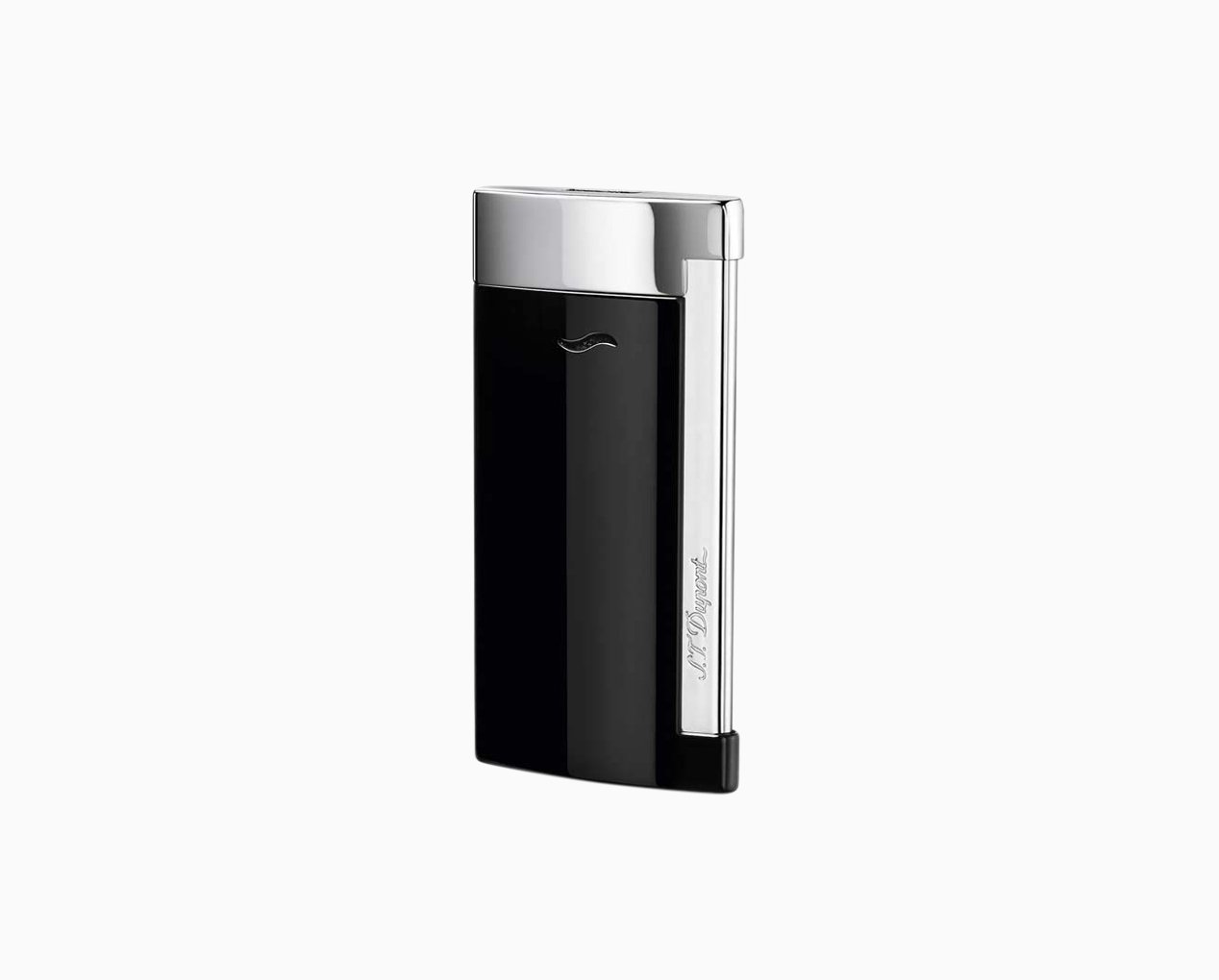 S.T. DUPONT SLIM 7 BLACK/CHROME LIGHTER 027700