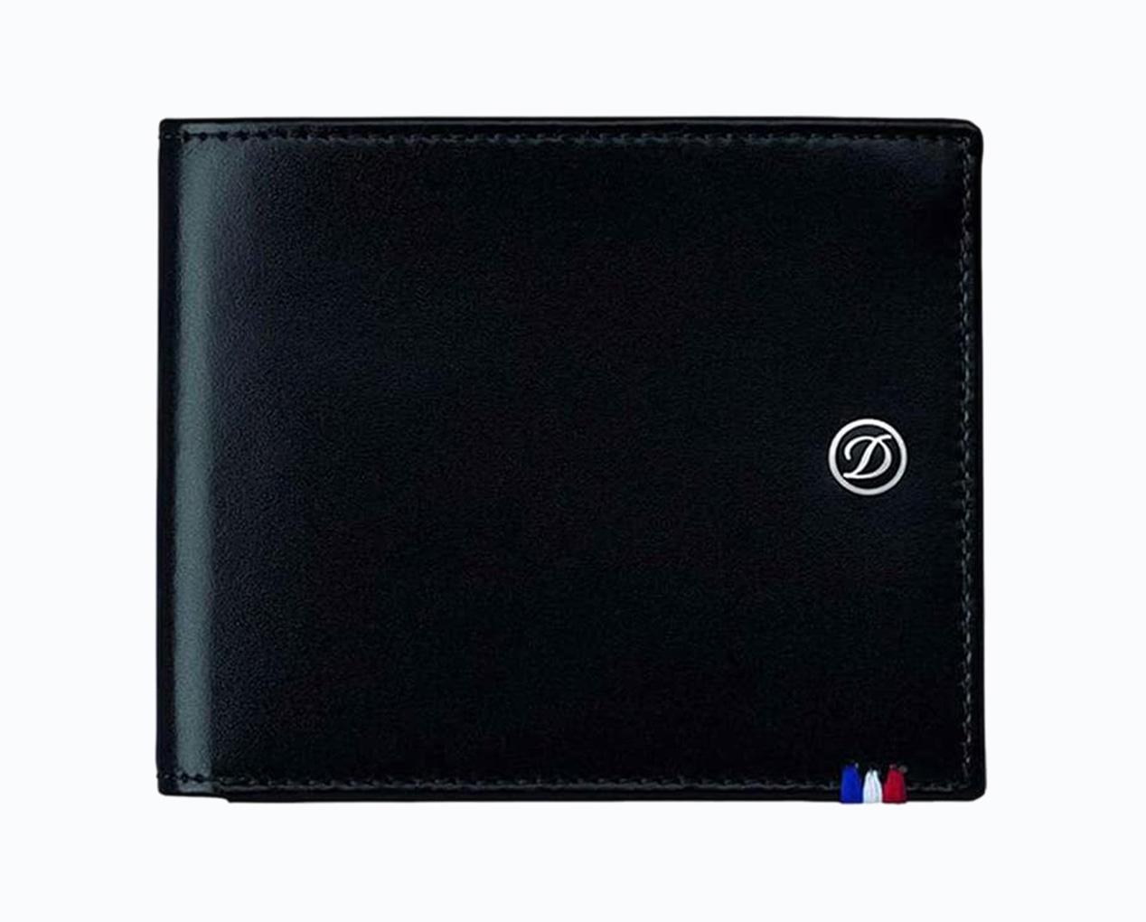 PORTAFOGLIO CON PORTAMONETE S.T. DUPONT LINEA D PELLE NERA 4 CARTE DI CREDITO 180007 180007