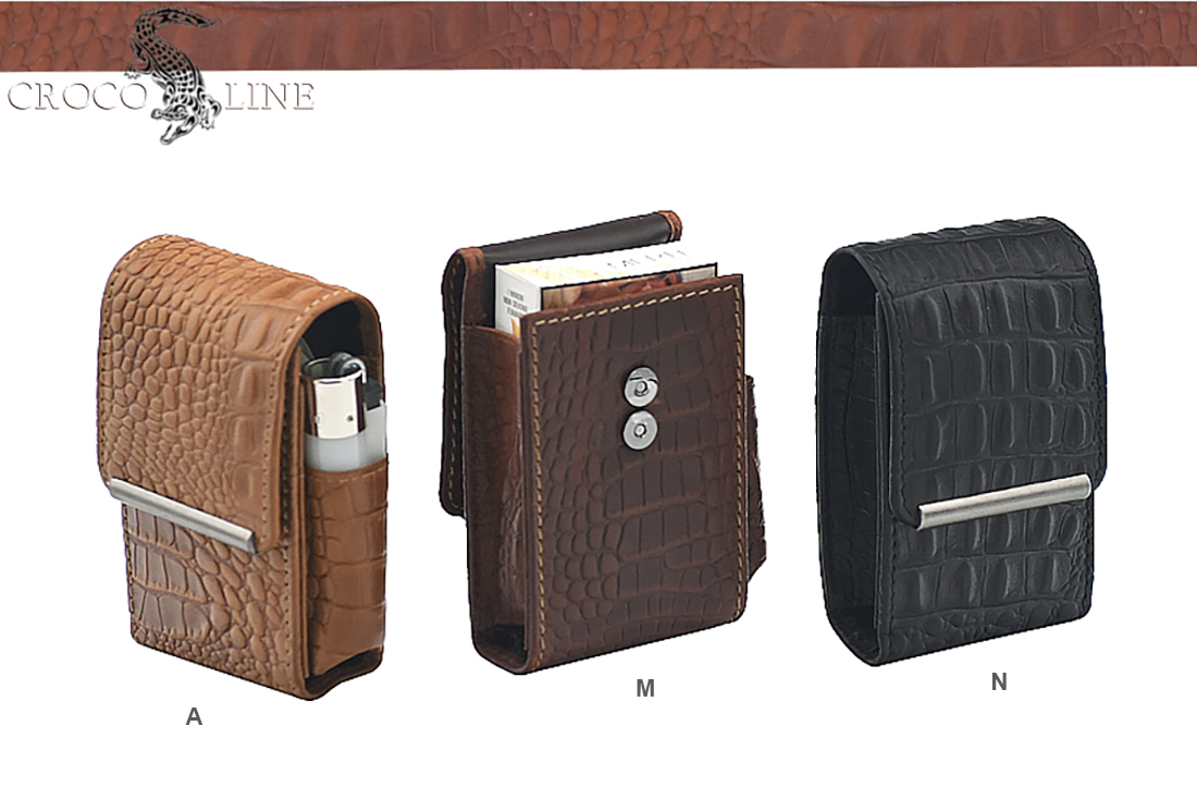 PORTAPACCHETTO LUBINSKI IN PELLE CROCO NN470
