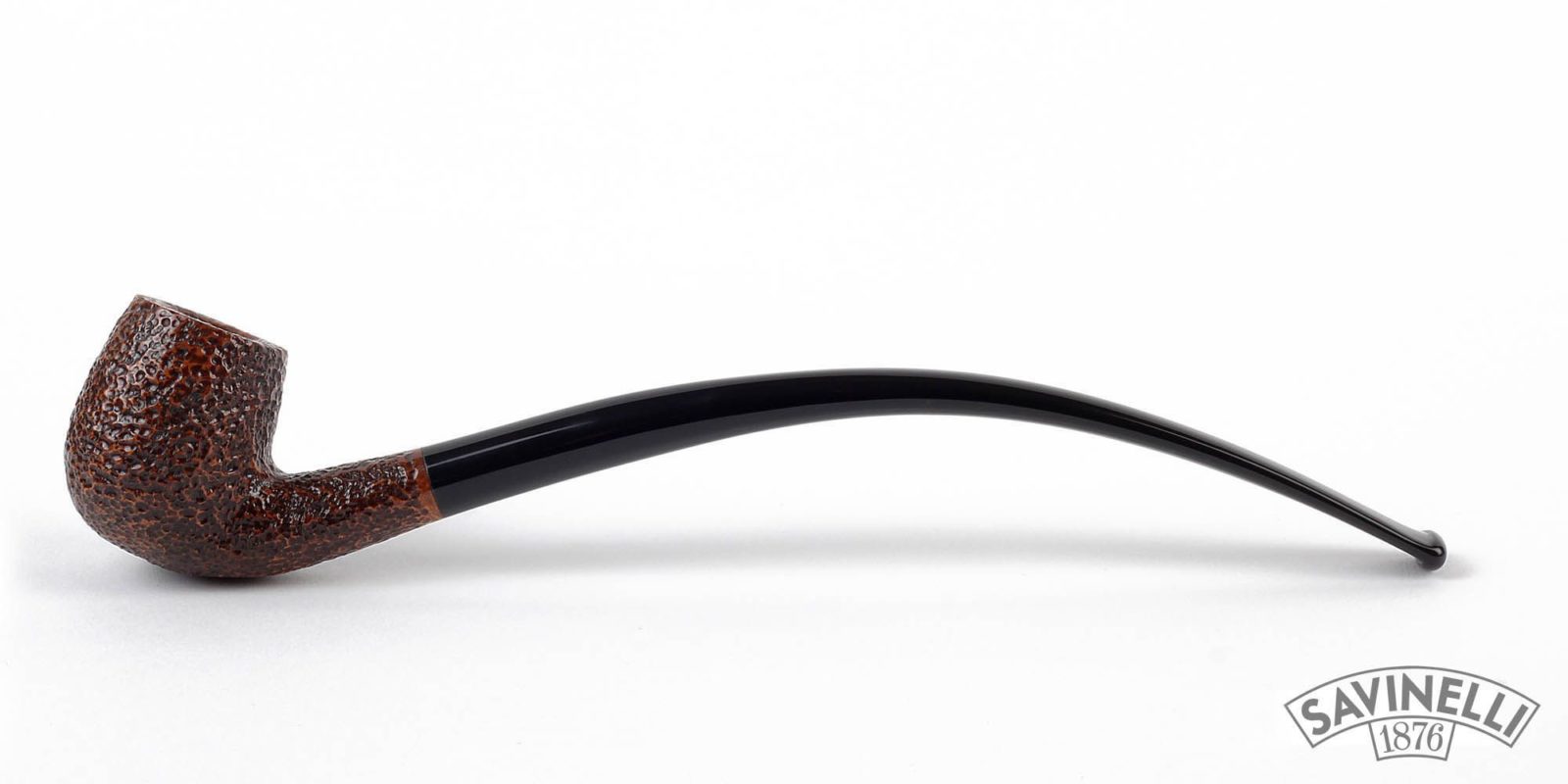 PIPA SAVINELLI CHURCHWARDEN 601 BILLIARD CURVA RUSTICATA MARRONE P124ZBM-601