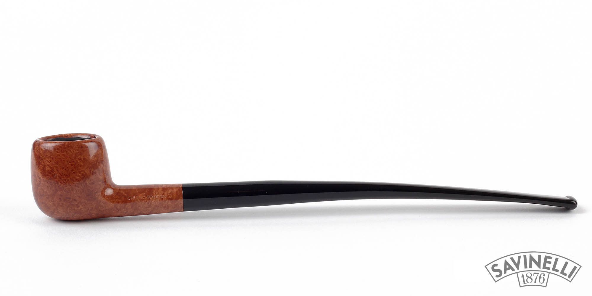 PIPA SAVINELLI CHURCHWARDEN 901 OVALINA DRITTA LISCIA MARRONE P124LM-901
