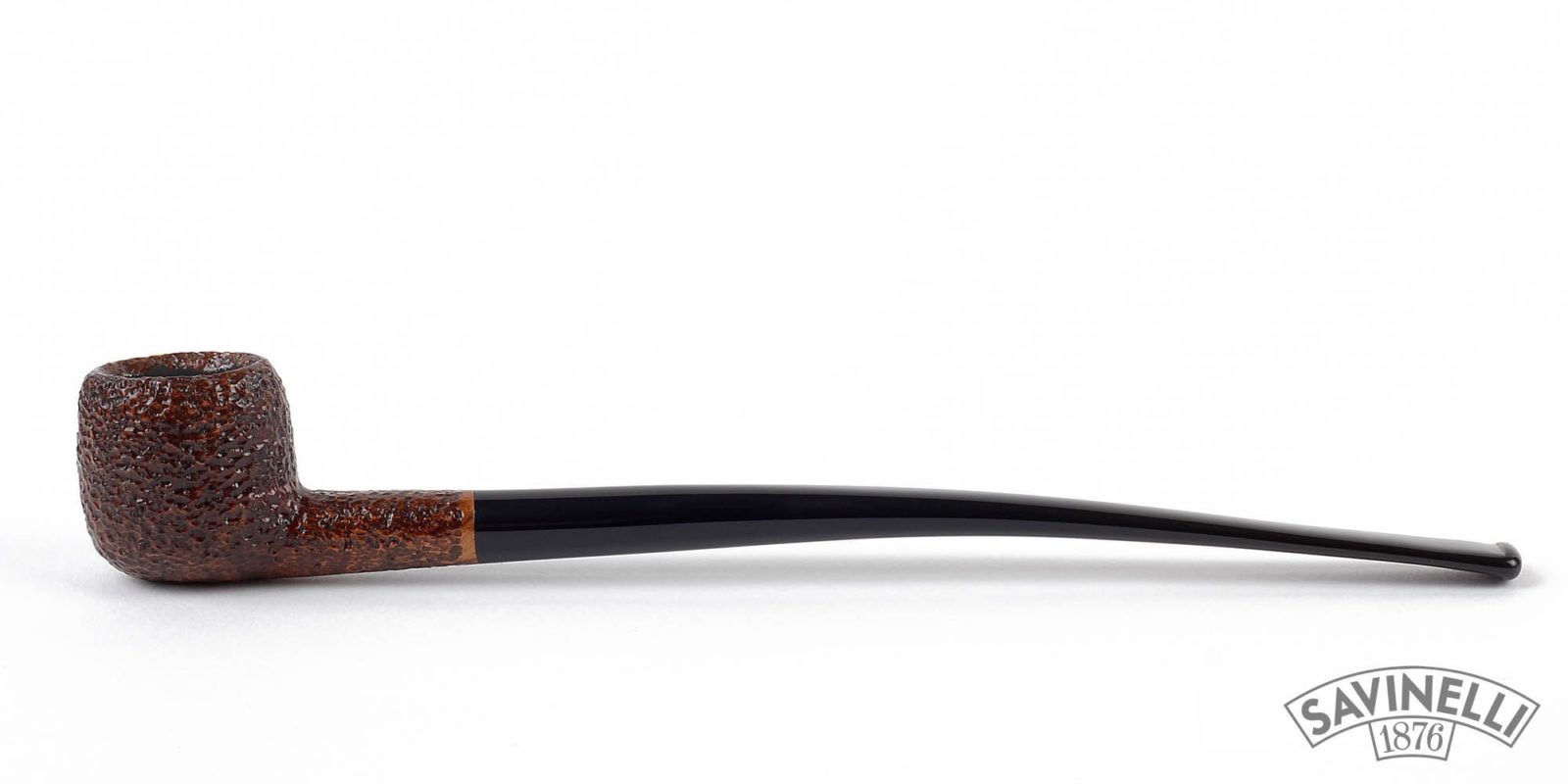 PIPA SAVINELLI CHURCHWARDEN 901 OVALINA DRITTA RUSTICATA MARRONE P124ZBM-901