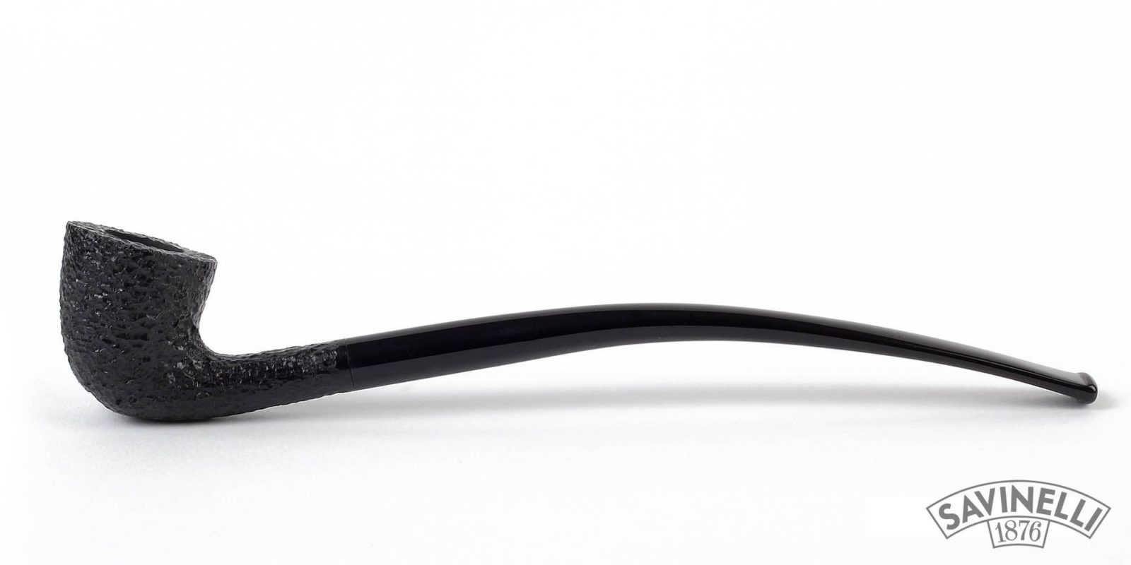 PIPA SAVINELLI CHURCHWARDEN 921 DUBLIN CURVA RUSTICATA NERA P124ZM-921