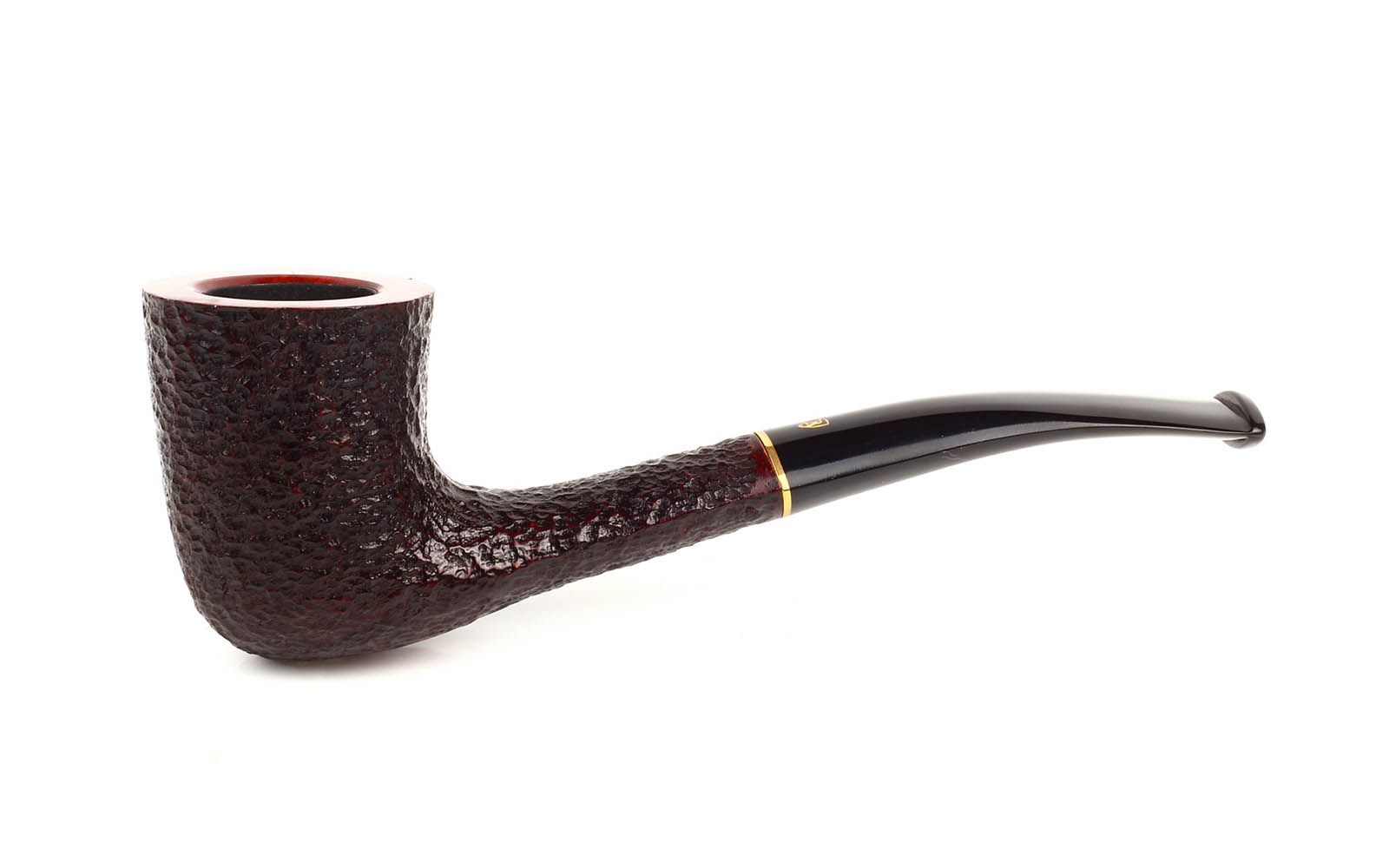 PIPA SAVINELLI ROMA 413 KS CORNETTA SEMICURVA RUSTICATA BORGOGNA P104R-413