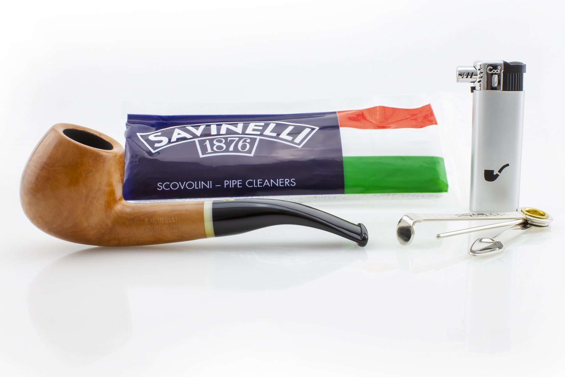PIPA&#x20;SAVINELLI&#x20;PRIMO&#x20;FUMO&#x20;636&#x20;KS&#x20;APPLE&#x20;CURVA&#x20;LISCIA&#x20;CON&#x20;FILTRO&#x20;E&#x20;KIT&#x20;ACCESSORI&#x20;P288-636-KIT