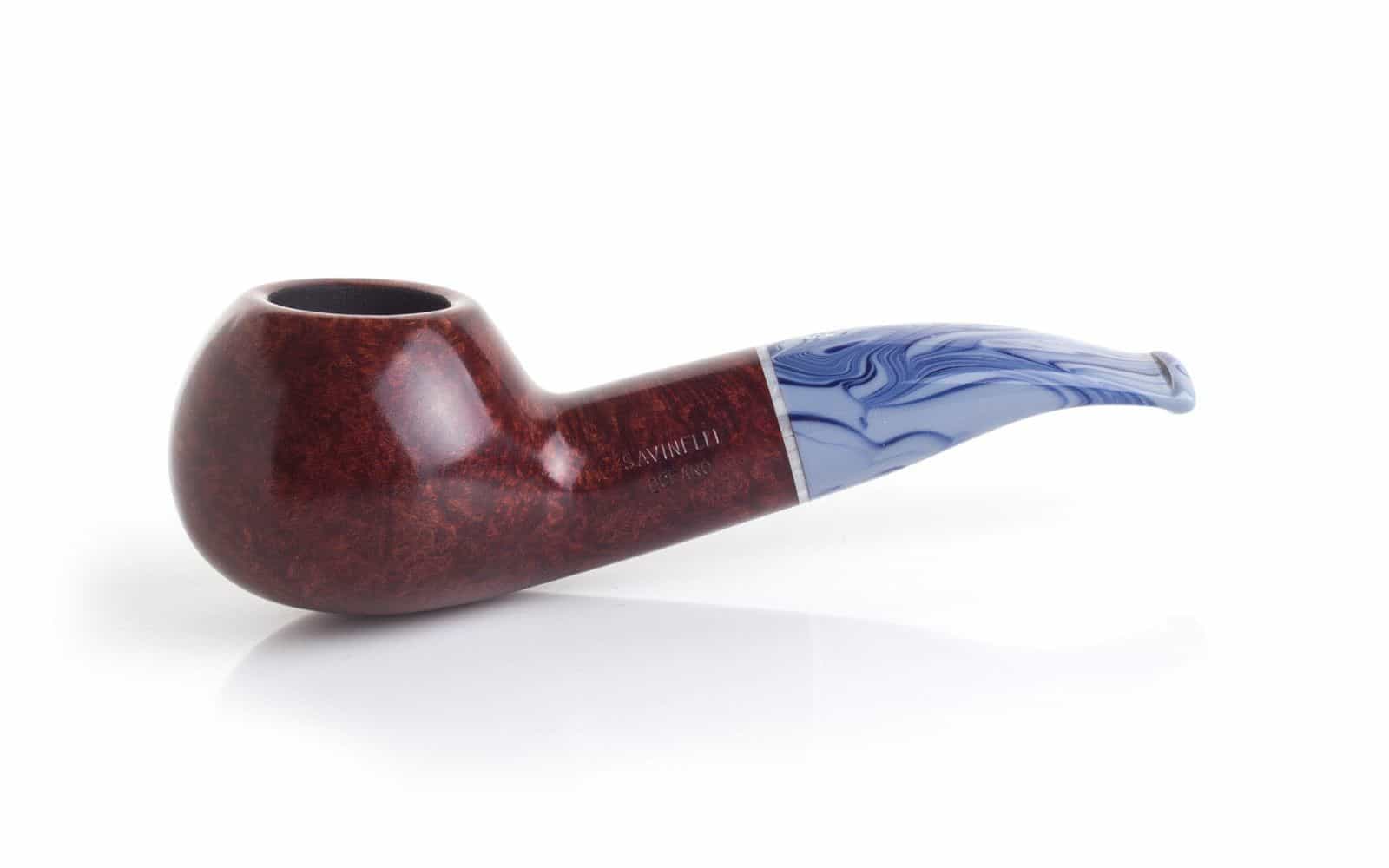 PIPA SAVINELLI OCEANO 320 KS AUTHOR SEMICURVA LISCIA BORDEAUX P350LBX-320