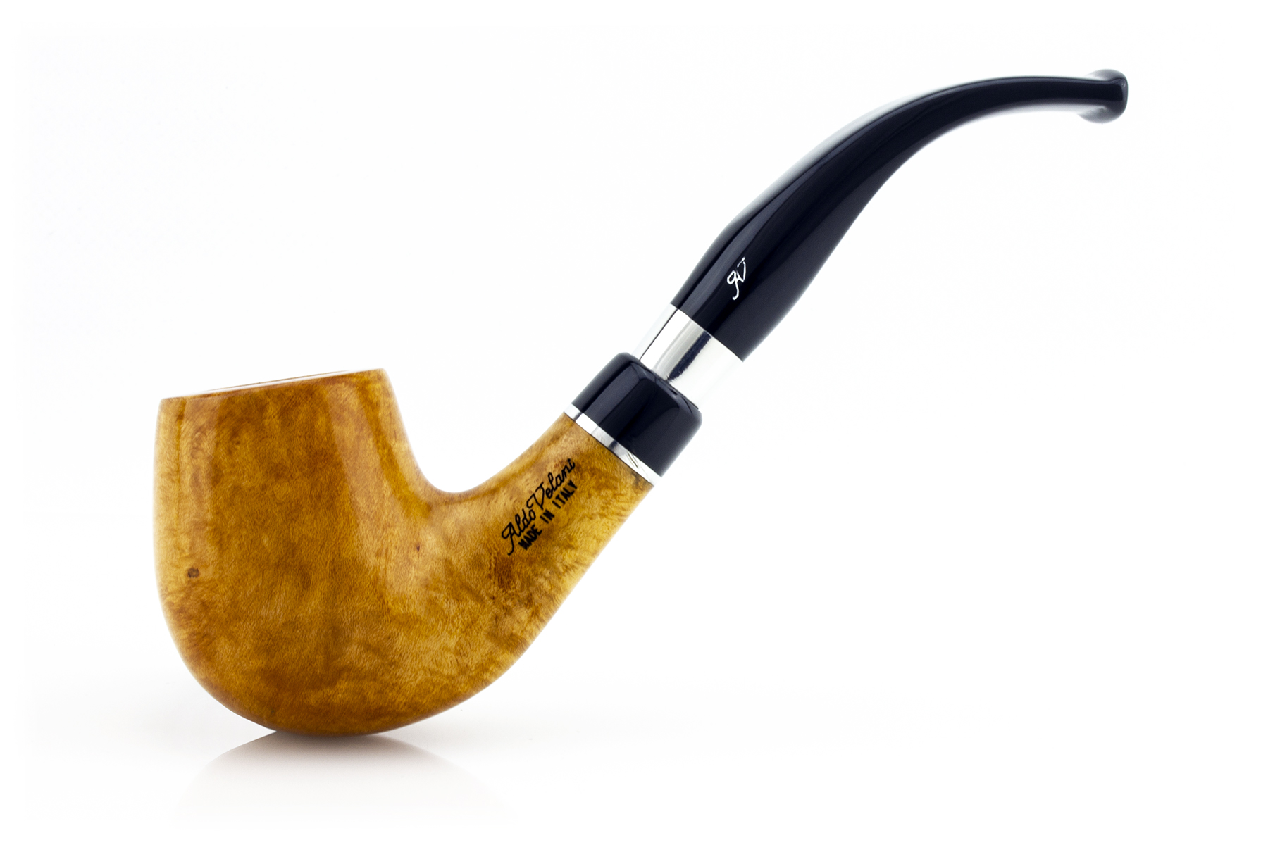 PIPA BENT BILLIARD MADE IN ITALY LISCIA NATURALE SPIGOT ALDO VELANI