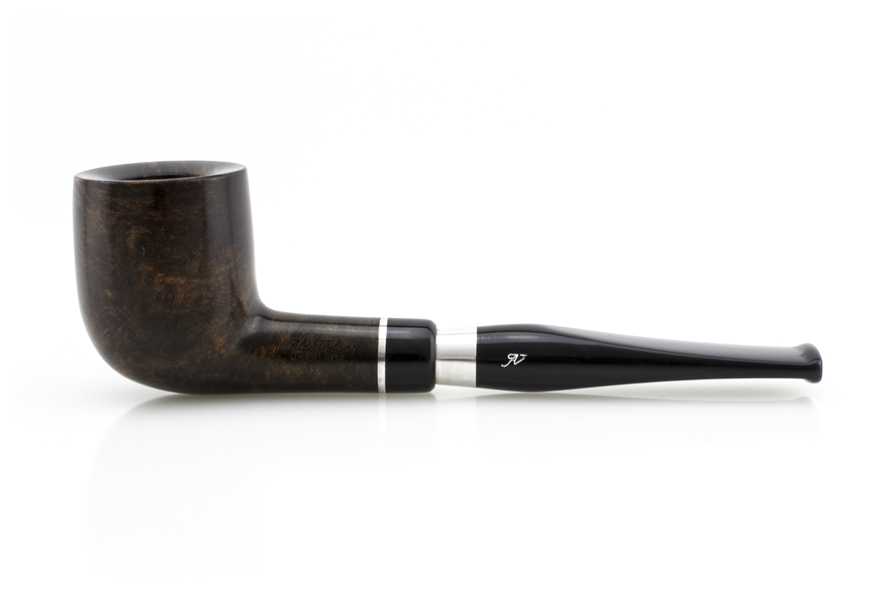 PIPA BILLIARD DRITTA MADE IN ITALY LISCIA MARRONE SPIGOT ALDO VELANI