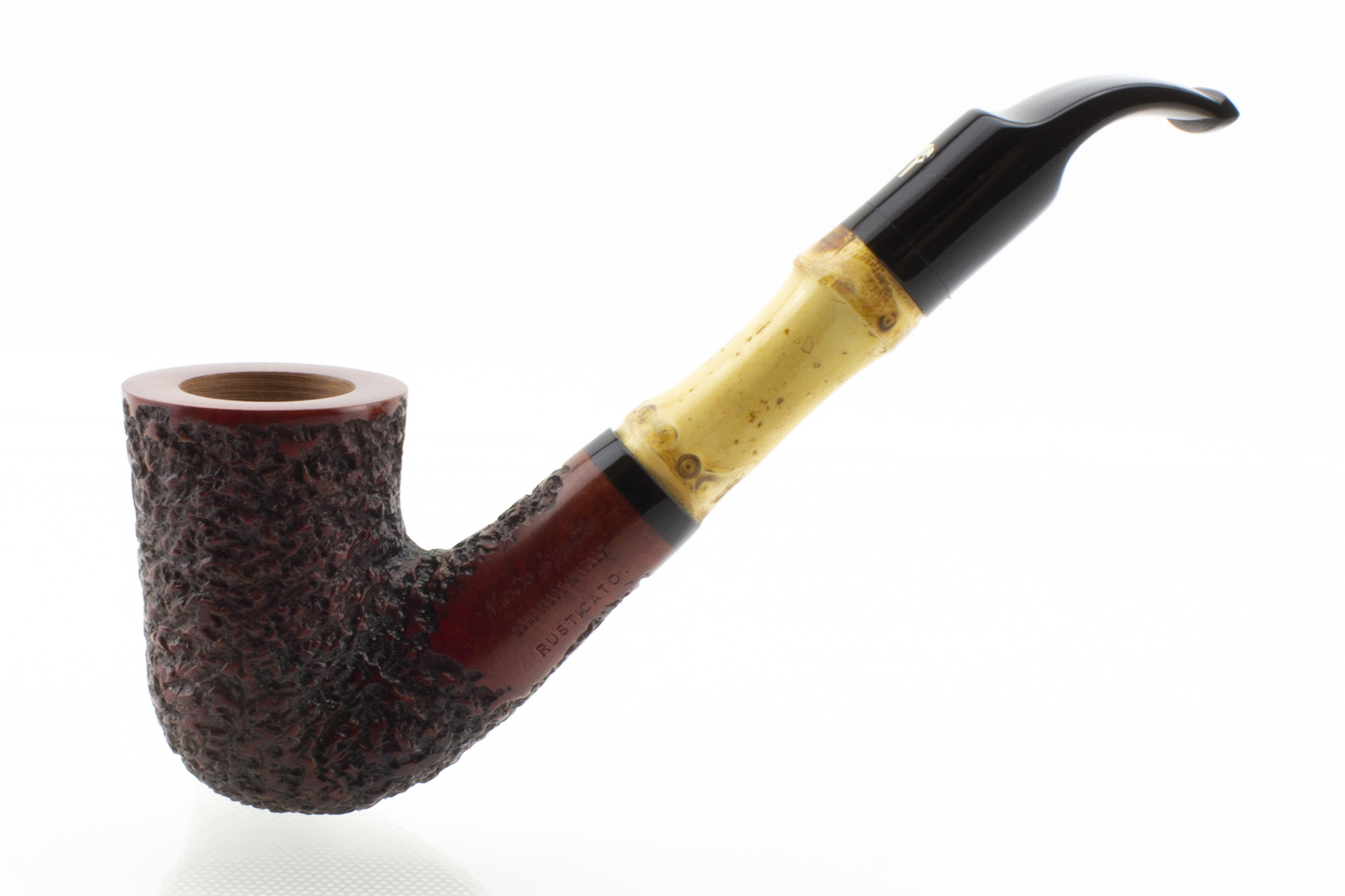 PIPA MASTRO GEPPETTO CALABASH CURVA MARRONE RUSTICATA PAMG20-R001 PAMG20-R001