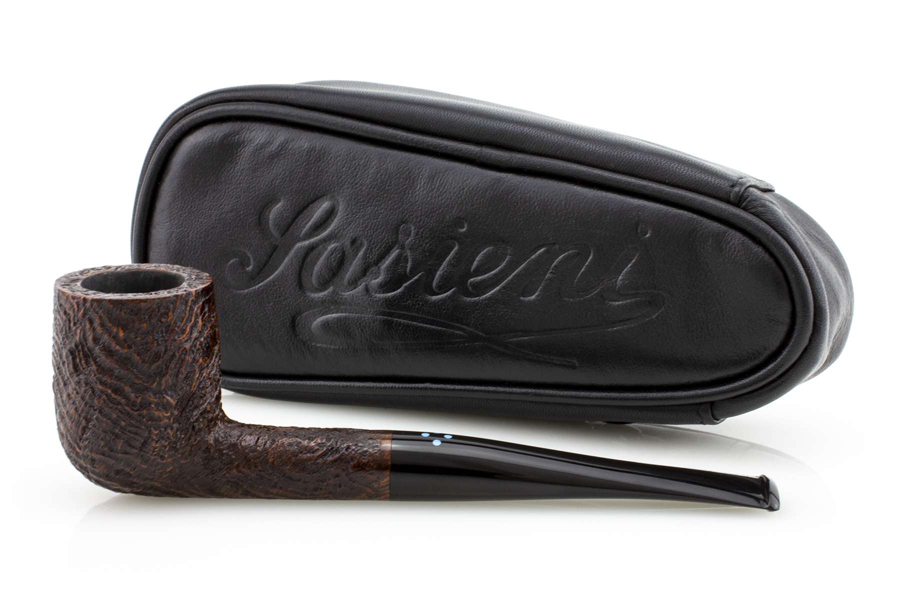 PIPA SASIENI 4 DOT RUFF ROOT WALNUT SANDBLASTED PASY25-SA4DOTRRWS-01 BILLIARD PASY25-SA4DOTRRWS-01-BILLIARD