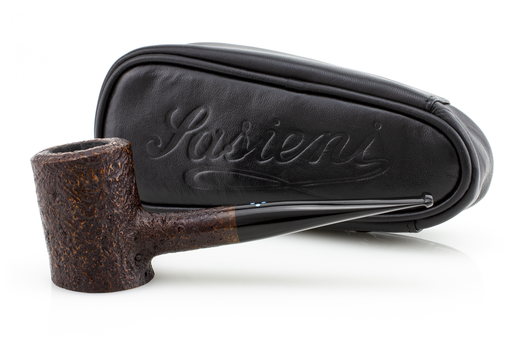 PIPA SASIENI 4 DOT RUFF ROOT WALNUT SANDBLASTED PASY25-SA4DOTRRWS-02 POKER PASY25-SA4DOTRRWS-02-POKER