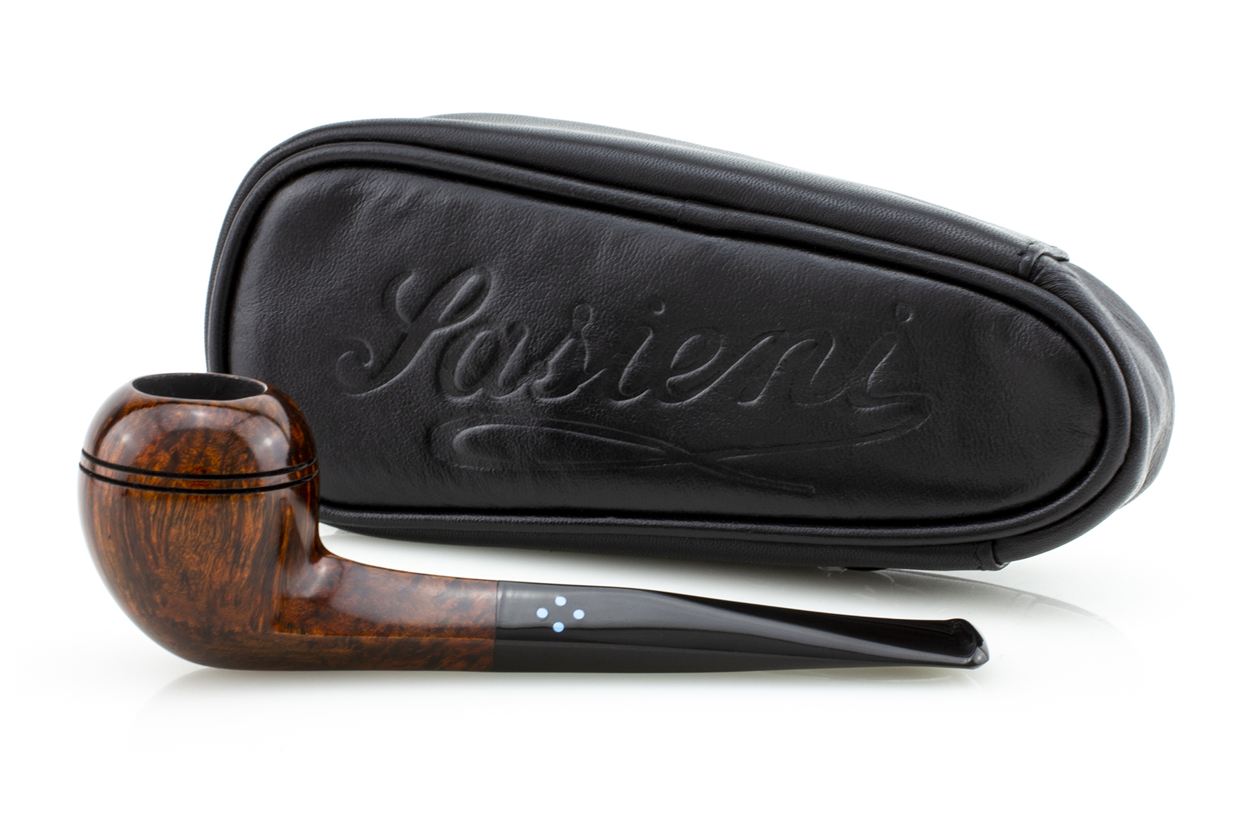 PIPA SASIENI 4 DOT WALNUT POLISHED PASY25-SA4DOTWP-07 RHODESIAN PASY25-SA4DOTWP-07-RHO