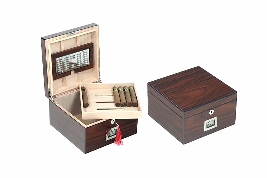 SCATOLA HUMIDOR PORTASIGARI UMIDIFICATORE 60 SIGARI LUBINSKI CUBE Q206