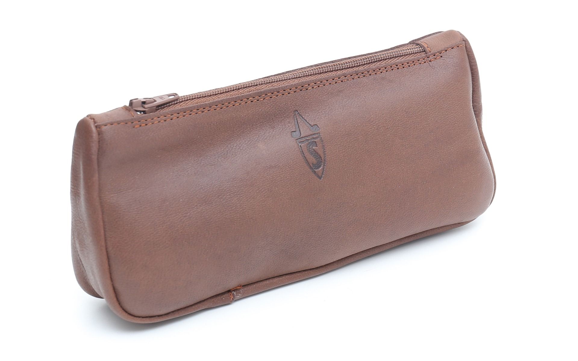 BORSA PORTA PIPA E TABACCO SAVINELLI IN PELLE VINTAGE COGNAC T421-C