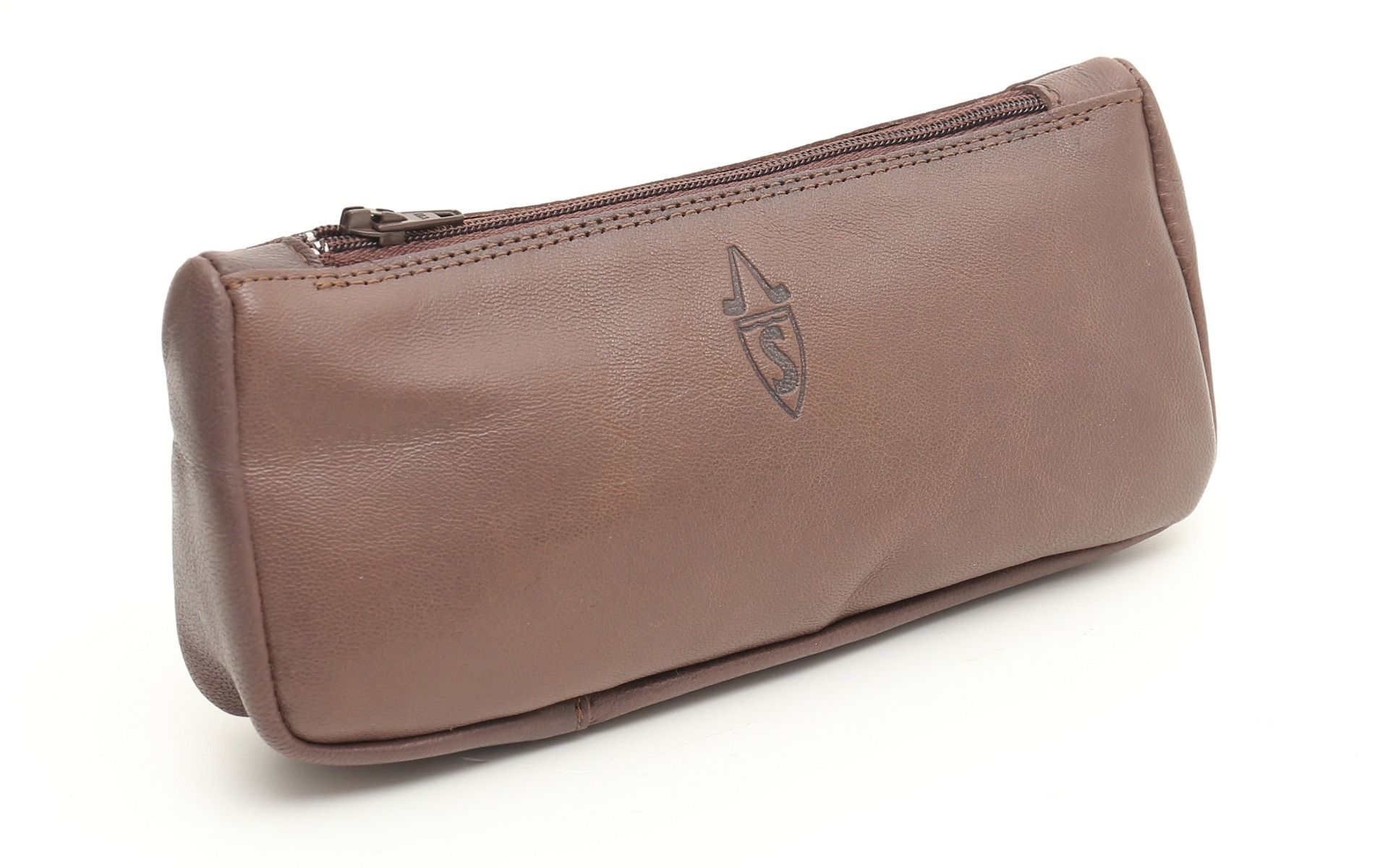 BORSA PORTA PIPA E TABACCO SAVINELLI IN PELLE VINTAGE MARRONE T421-M