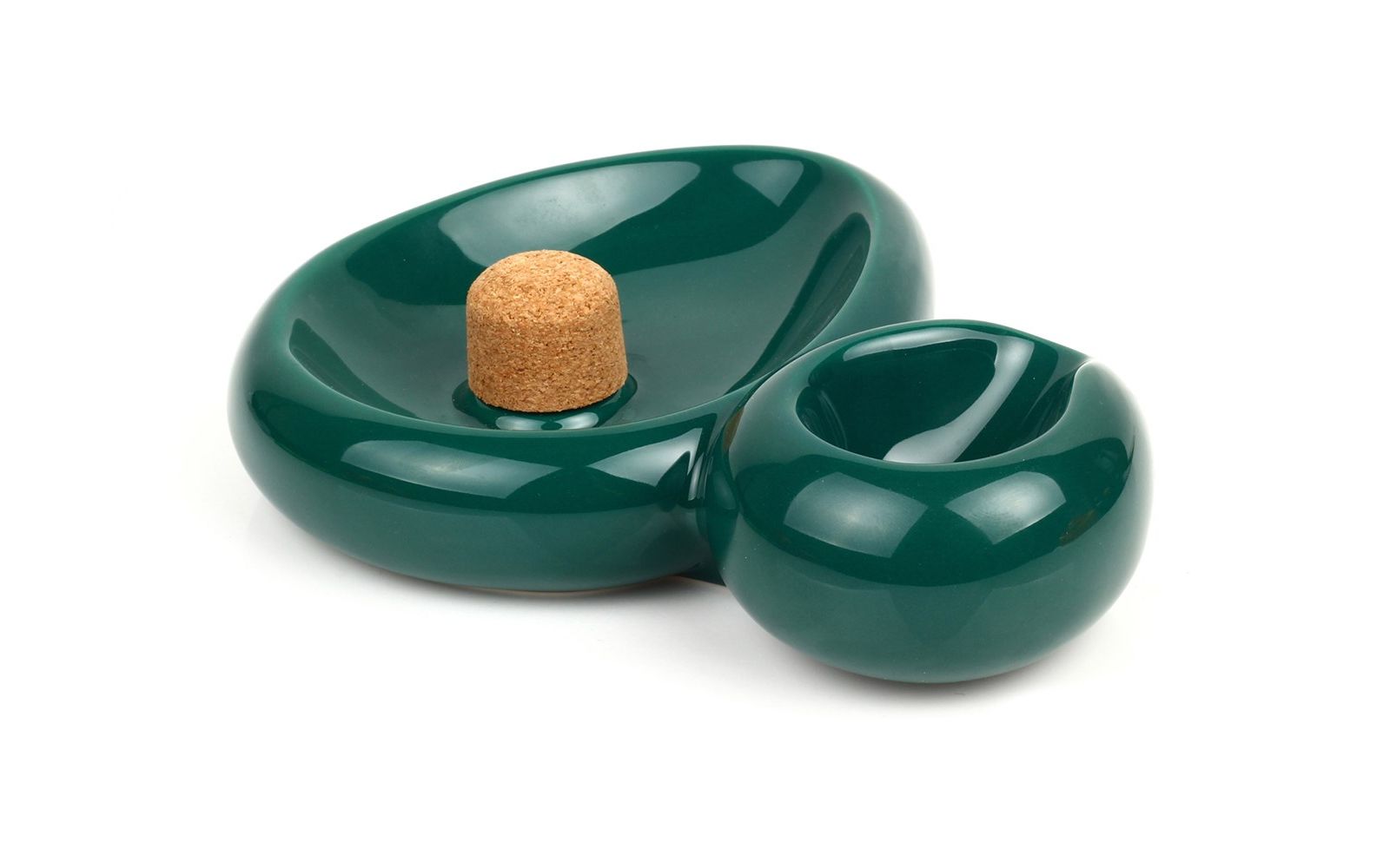 POSACENERE POSA PIPA SAVINELLI SIDECAR IN CERAMICA VERDE W1012-VERDE